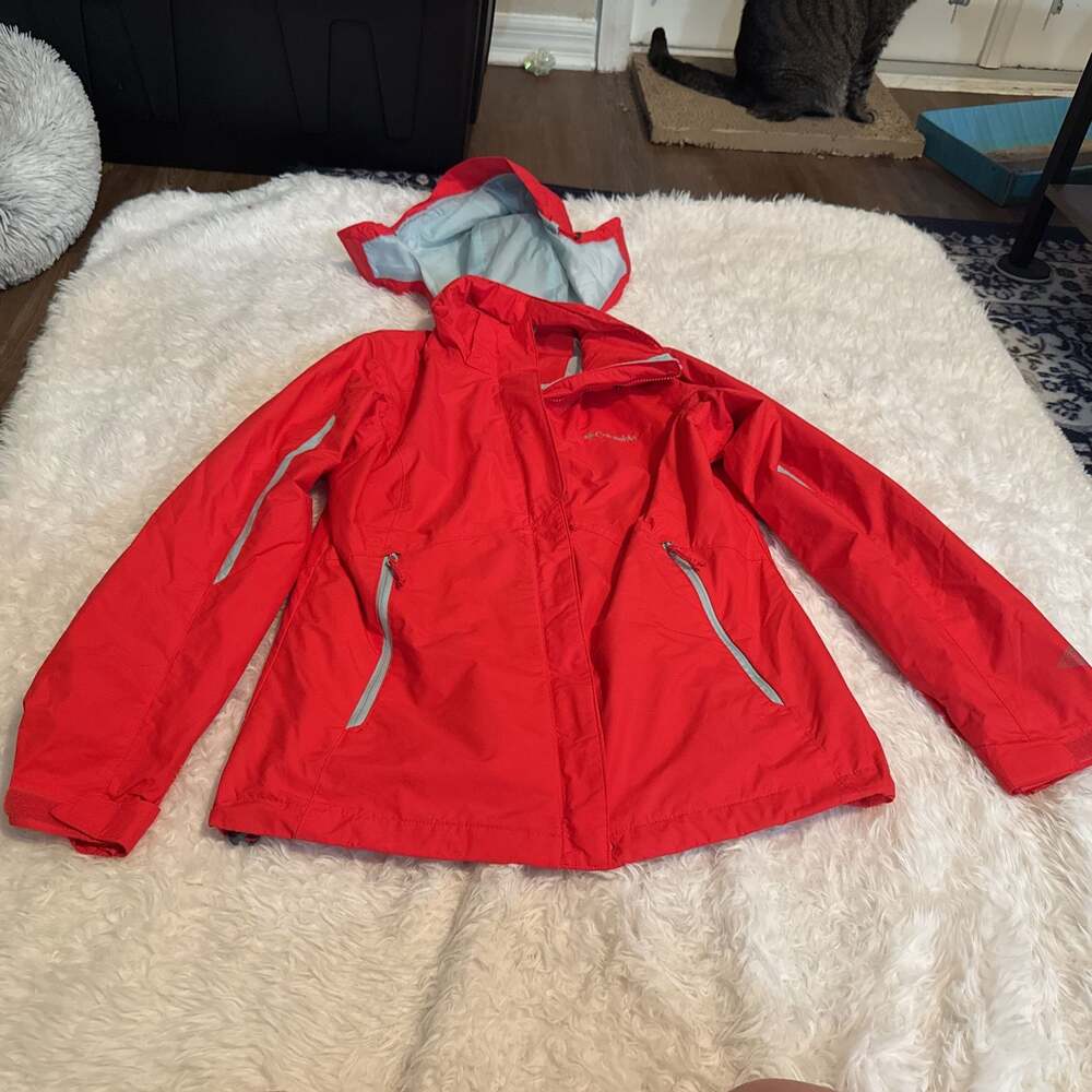 Columbia Omni-Tech Interchange 3-in-1 Ski‎ Snowboard Jacket Women's M Red/Pink